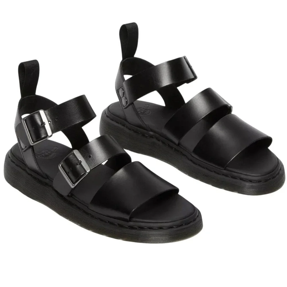 NWT Dr. Martens GRYPHON Brando Leather Gladiator Sandals Men's 13 Minimalist